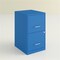 Blue Metal 2-Drawer Vertical Key Locking Heavy Duty Filing Cabinet